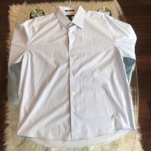 Express Blue Stretch Long Sleeve Button Down